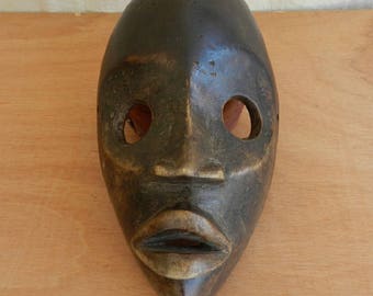 Beautiful old antique wood carving African mask