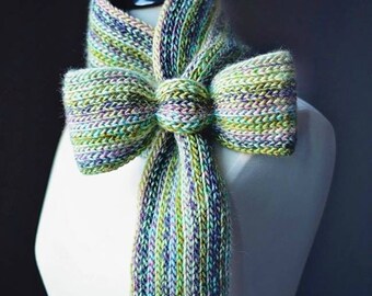 Crochet Pattern: "Knit-Look" Bow Tie Cowl / Scarf **Permission to sell finished items
