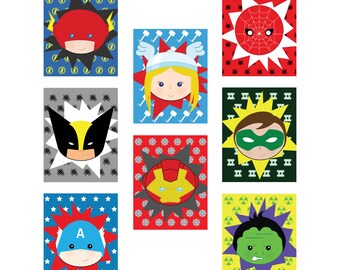 50% OFF Superhero Nursery, Superhero wall prints, Superhero clipart, Marvel wall art, Teen boy room decor, Superhero wall decor, Marvel baby