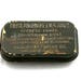 Vintage 1940s unopened WWII first aid packet, World War 2 II Army medic, olive drab metal packaging, handy pad supply co, Worcester MA