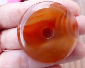 1 40 X 40 agate gemstone donut pendant, gemstone, Pearl