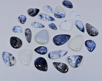 RARE!! 146Cts Natural Dendrite Opal Semi Precious Loose Gemstone, Pear Shape Dendrite Opal Gemstone 26Pcs Lot LOT-20