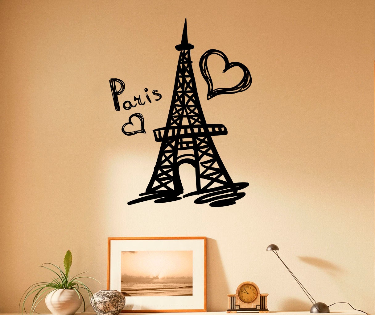 Paris Eiffel Tower Wall Decal Vinyl Stickers Paris Symbol Home