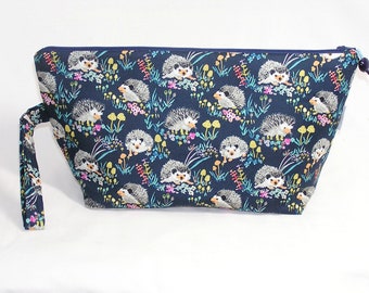 Happy Hedgehogs in Navy Beckett Bag