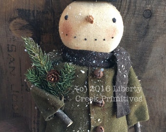 Sherman Primitive Snowman Doll Pattern