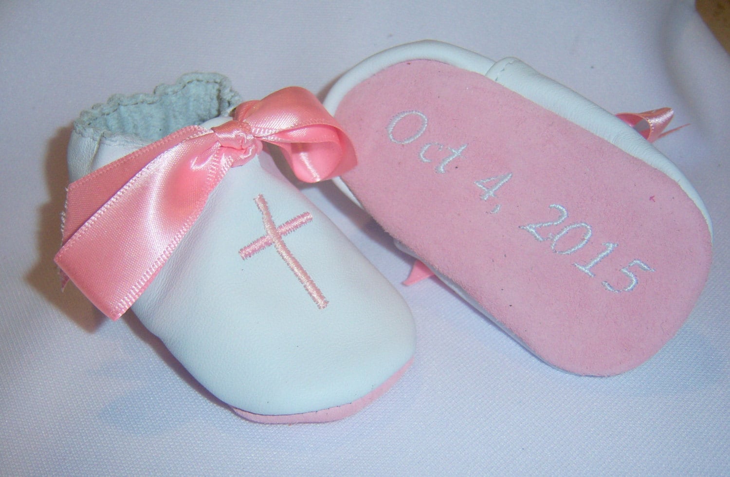 Christening shoes LEATHER baptism shoes godparent gift