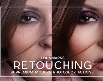 30 Professional Portrait Retouching Photoshop Actions Professional Photo Editing for Portraits, Newborns, Weddings By LouMarksPhoto