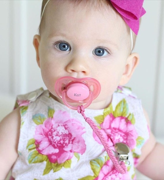 Personalized Pacifier Pacidoodle Pacifiers Baby Girl