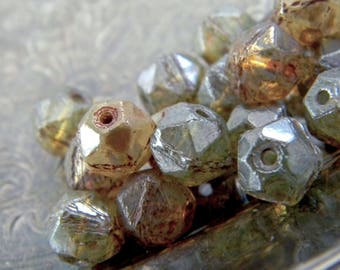 Tanglewood (20) -Czech Glass English Cut Rounds 8mm