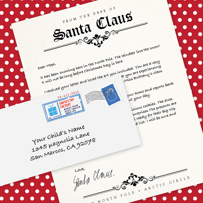 santa envelope template