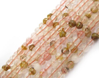 4mm One Full Strand Watermelon Stone Round Beads DIY Accessories--90Pieces--370mm In Length ja576