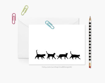 Cat Greeting Card | Cat Lady Card | Cat Lover Card | Birthday Card | Mothers Day Card | Animal Card | Cat Gifts | Cute Card | GCBCA603