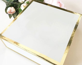 Gold and White Gift Box for Gift Packaging DIY Gift Box DIY Gift Packaging (EB3171NP) Empty Box