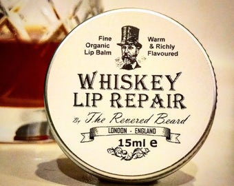 Whiskey flavoured Lip Repair by Revered Beard. Premium quality men's lip Balm