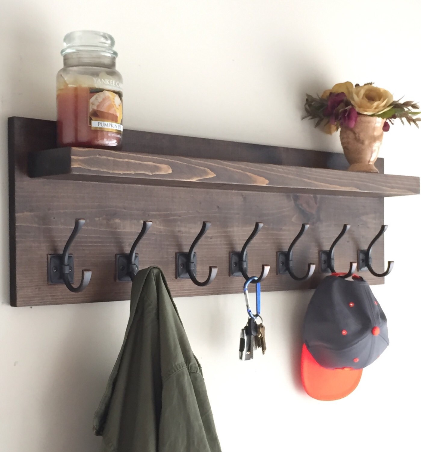36 Rustic Coat Rack with Shelf