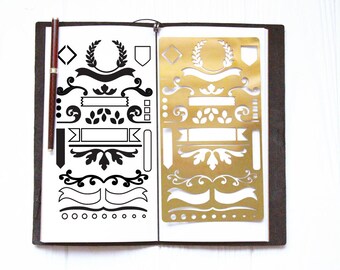 Beautiful Stencil,Planner Stencil,Bullet Journal Stencil,Stencil for Journal,Stencil for Bullet Journal,Metal Stencil,Midori Stencil,Brass,