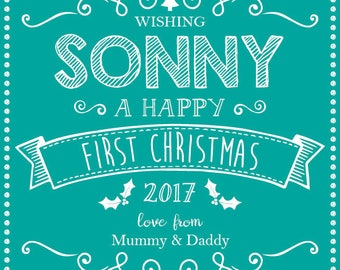 Baby's first christmas card