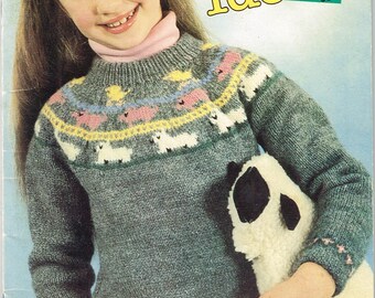 Sweaters For Young Girls - Sweater Knitting Pattern - Toddler Girls Sweaters - Girls Cardigan Pattern - Animal Sweater - Beehive 442