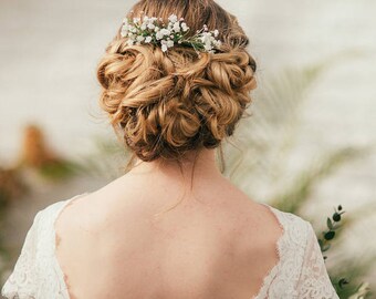 Eva Gypsophila and Diamante Hair Comb