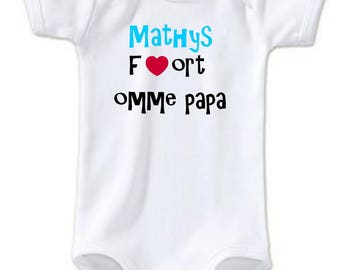Bodysuit Fort dad personalized with name