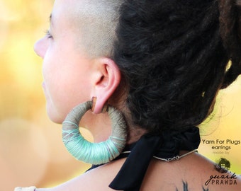 Earring plugs, gauged ears, handmade plugs, large tribal, psytrance, tunnel earrings, ears weights, alternative