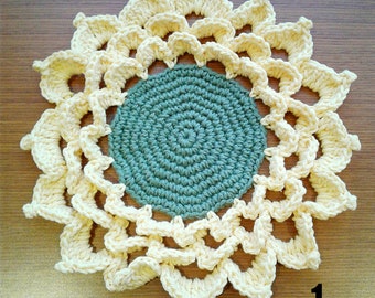 Crochet Sunflower Coaster