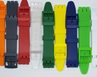 Replacement watch strap for Swatch watch 17mm-20mm