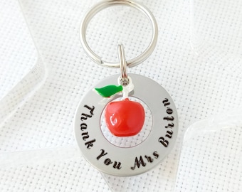 Apple for teacher, Teacher gifts, teacher, apple for teacher gifts, teacher keyring, apple keyring, apple gift, teacher gift, thank you gift