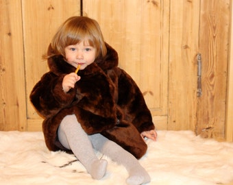Kids cheepskin coat Kids fur coat Soviet vintage kids fur coat Vintage childs fur coat Kids cheep fur coat Vintage kids winter coat