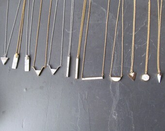Marble Necklace, White Marble Necklace, Marble Jewelry, Vertical Bar Necklace, Howlite necklace,White Howlite Necklace,