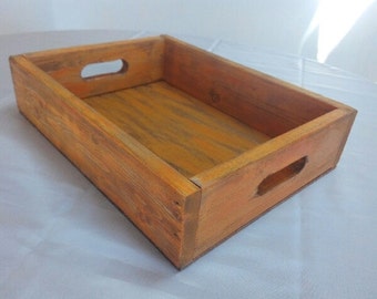 Wood crate, Amber crate, Crate ,Rustic crate, Decorative box, Breakfast tray, Shadow box. Small parts storage, Home decor, Paper tray