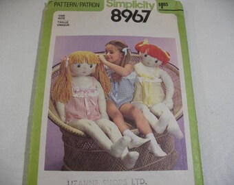 Vintage 1970's Doll and Camisole Pattern 8967, One Size