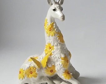 LARGE GIRAFFE 16 in. porcelain made in Italy Vintage