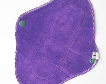 Organic Bamboo Velour Cloth Mama Pad Pantyliner .. Royal Purple 8 inch FREE Shipping
