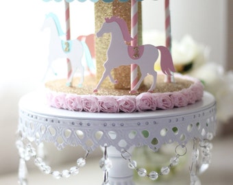 3D Carousel Cake Topper or Centerpiece