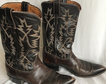Vintage Justin cowboy boots-size 9D-western boots
