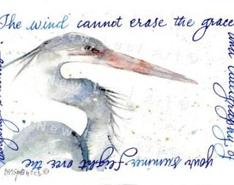 Blue Heron Greeting and Note Card