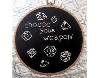 8" DnD/MTG Embroidered Hoop
