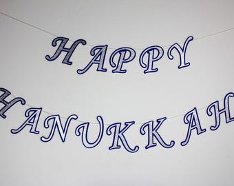 Happy Hanukkah Banner/ Hanukkah Decoration