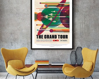 The Grand Tour Nasa Poster ExoPlanet 2016 NASA/JPL Space Travel Poster Space Art Gift idea Kids Room Office, man cave, Wall Art Home Decor