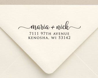 Address stamp self inking - return address stamp - Wedding Gift, Bridal Shower Gift, Realtor Gift, Housewarming Gift, Christmas (9036)