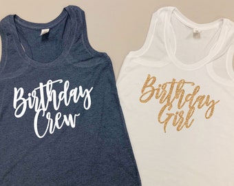 Birthday Girl Tank Top - Birthday Crew Tank Tops - Birthday Girl and Crew Tanks - Birthday Crew Tank - Birthday Girl Shirt - Birthday Tanks
