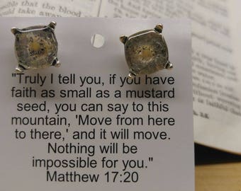 Mustard Seed Stud Earrings