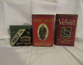 Vintage Tobacco Tin Trio
