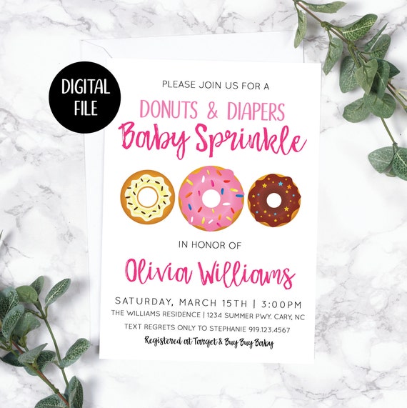 baby sprinkle shower or Shower Invitation Sprinkle Celebration Baby Baby Sweet