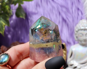 Orgonite® - Crystal Point - Orgone Generator® - Self Love - Crystals - Handmade - EMF Protection - Quartz - Good Vibes - HoodXHippie