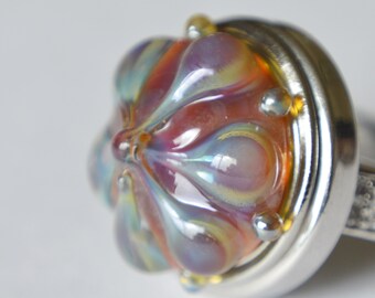 Collectable Artisan Handmade Lampwork Glass Snap Charm - Interchangeable Jewellery - Snap, Popper, Chunk, Button
