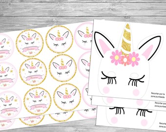 Printable Golden Unicorn