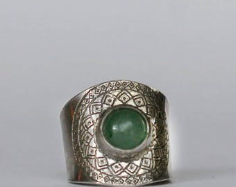 Mandala Aventurine ring