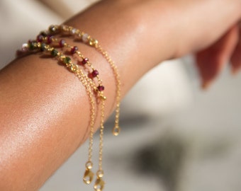 Ruby Bracelet, layered bracelet,gemstone bracelet